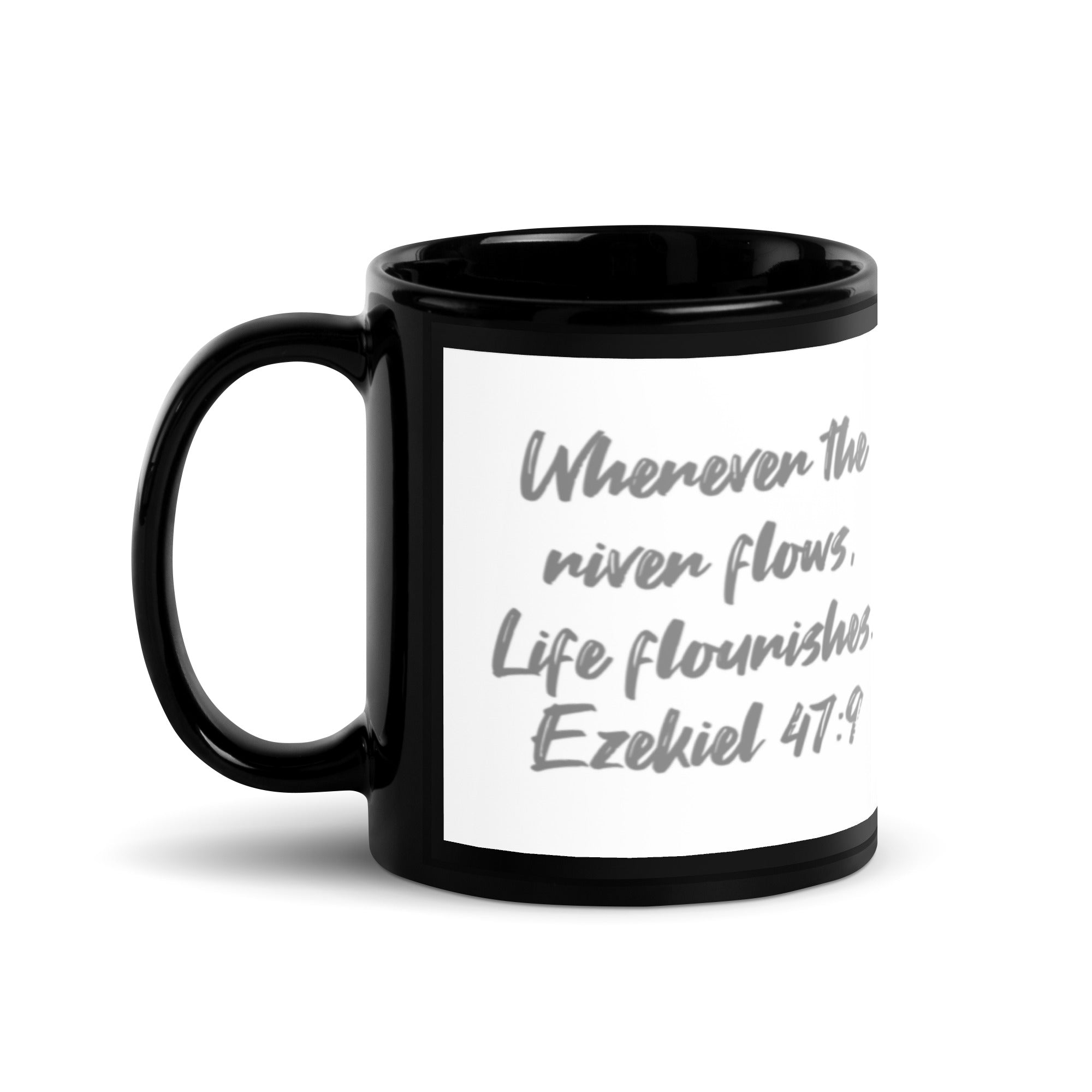 The river of God Black Glossy Mug