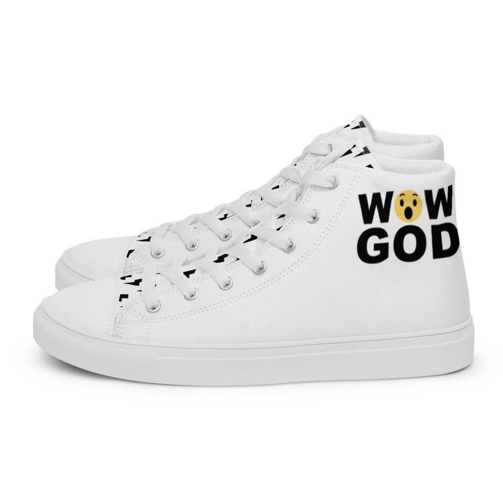 WOW GOD Men’s high top canvas shoes