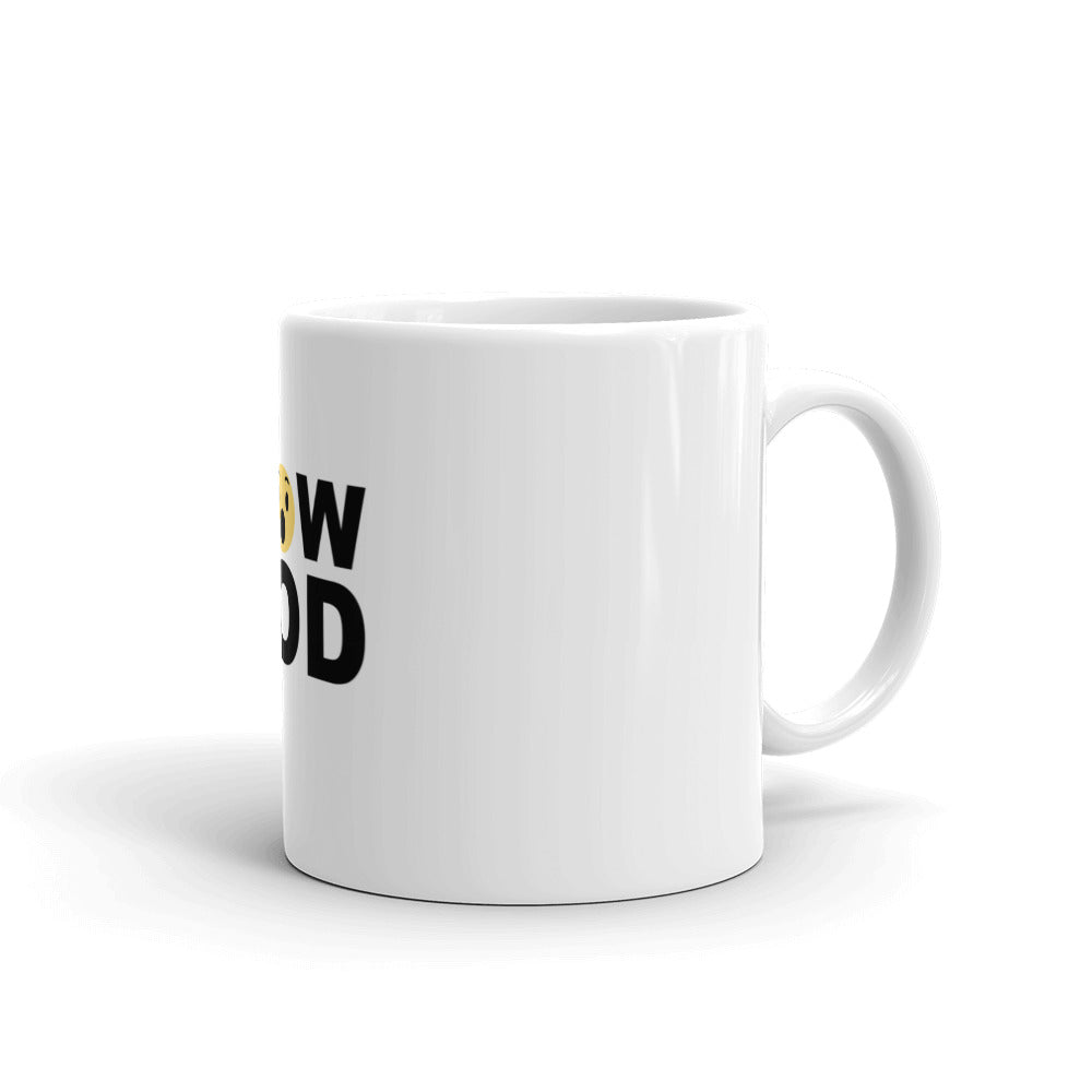 WOW GOD White glossy mug